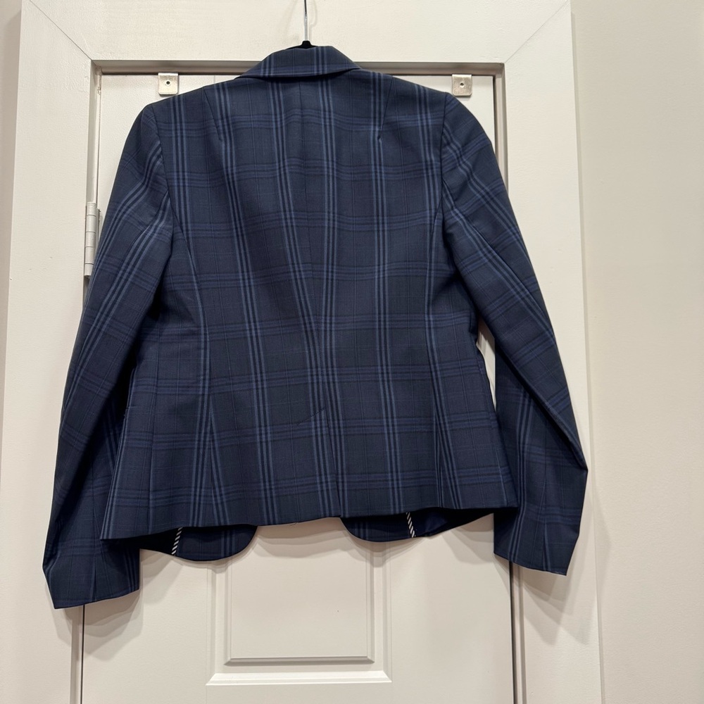 Banana Republic Navy Plaid Blazer - Picture 2 of 7